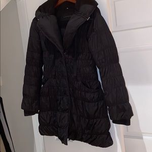 Down Coat with hidden hoodie by Elie Tahari